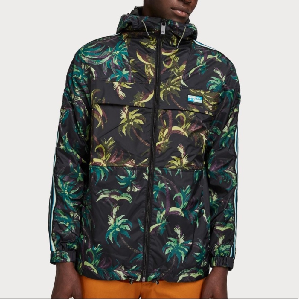 Scotch & Soda Men's Jungle Palm Hooded Jacket